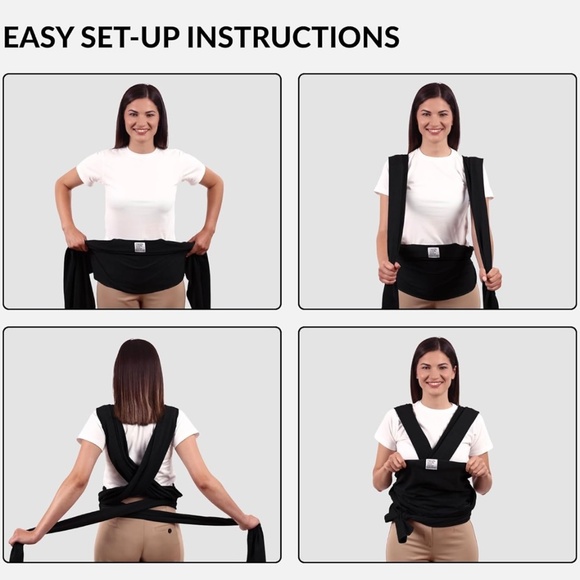 Puppy Pouch - Pet Sling in Gray Black Blue Green Pink Yellow (Black, Standard) - Picture 5 of 5